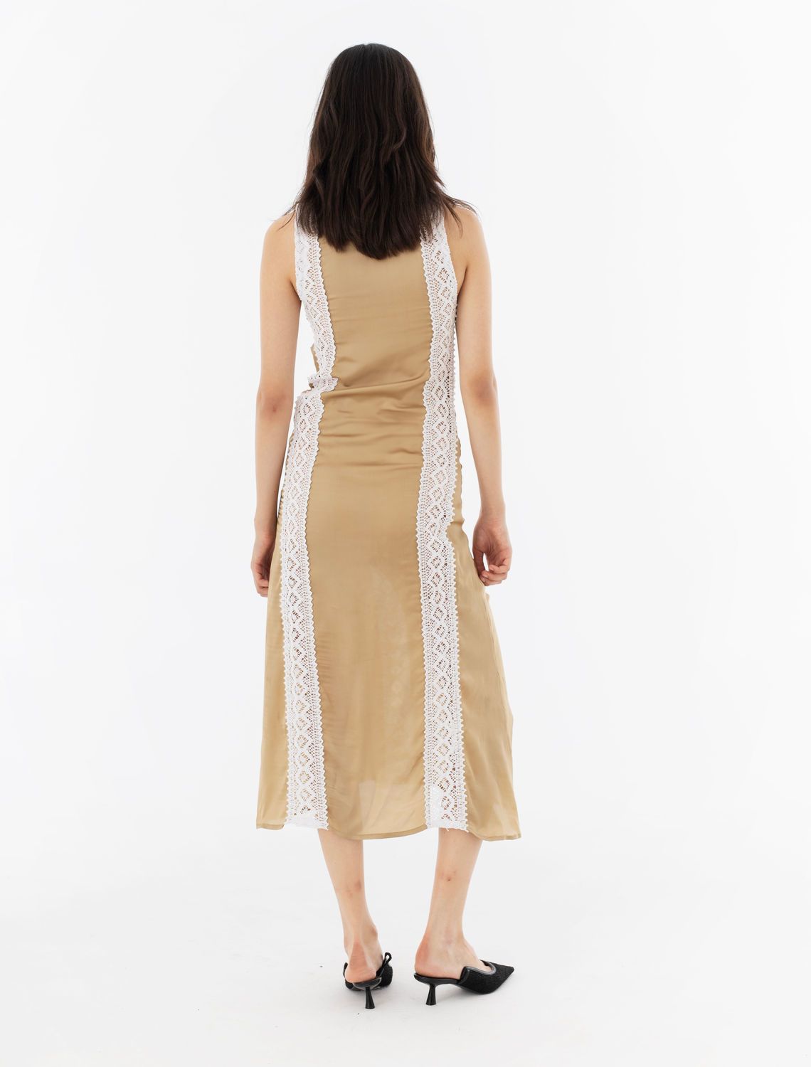 Vestido - Festón beige l